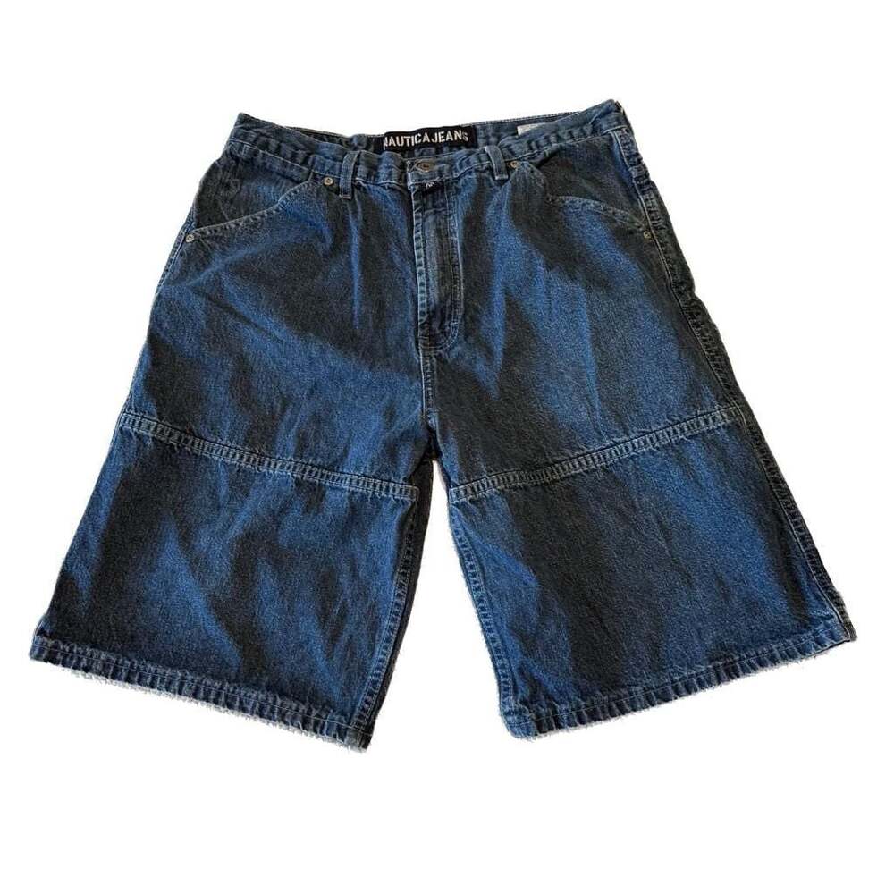 Vintage Nautica Jeans Co. Baggy Wide Leg Denim Shorts Size 34